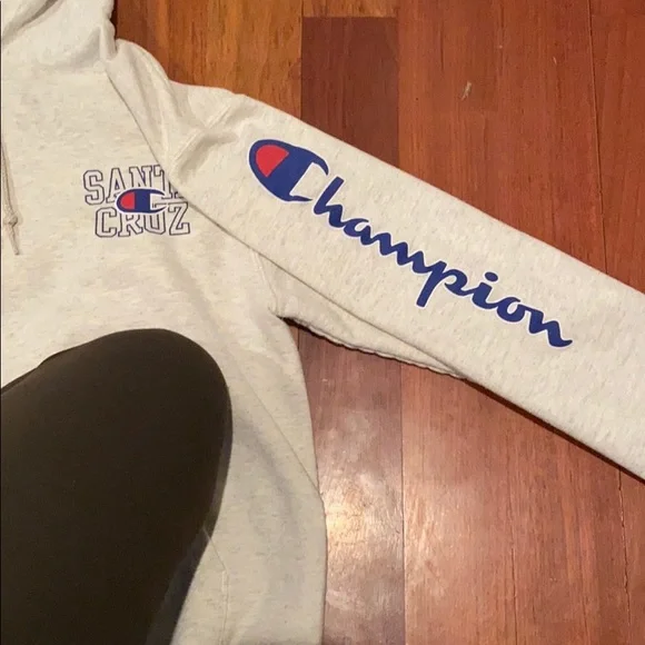 RARE champion Santa Cruz hoodie heather gray - Picture 3 of 6